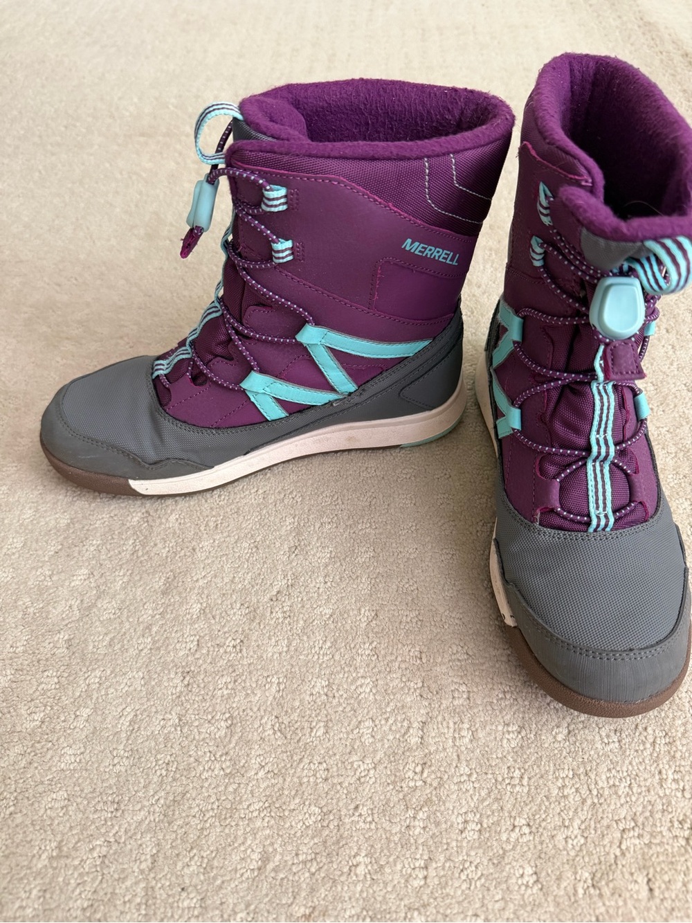 Merrell Kids Purple with Teal Accent Snow Boots
